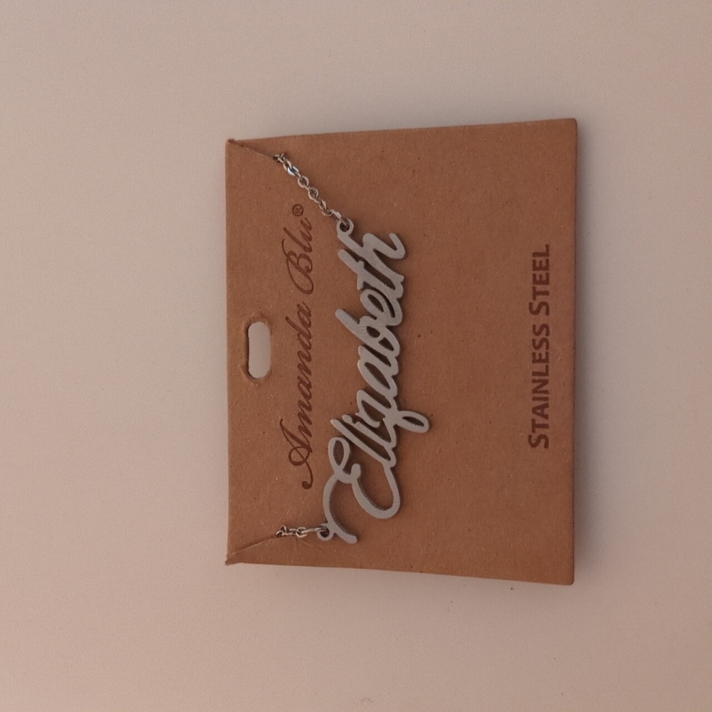 Amanda Blu Stainless Steel "Elizabeth" Name Necklace